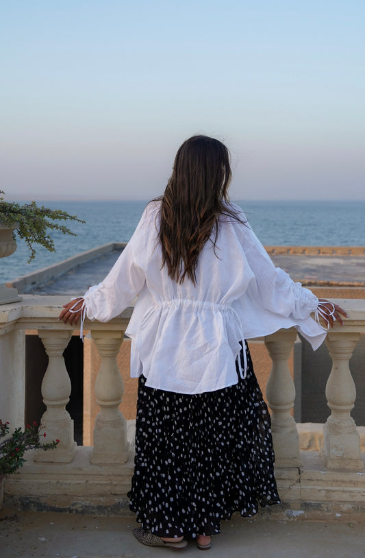 Pearl Cardigan-White