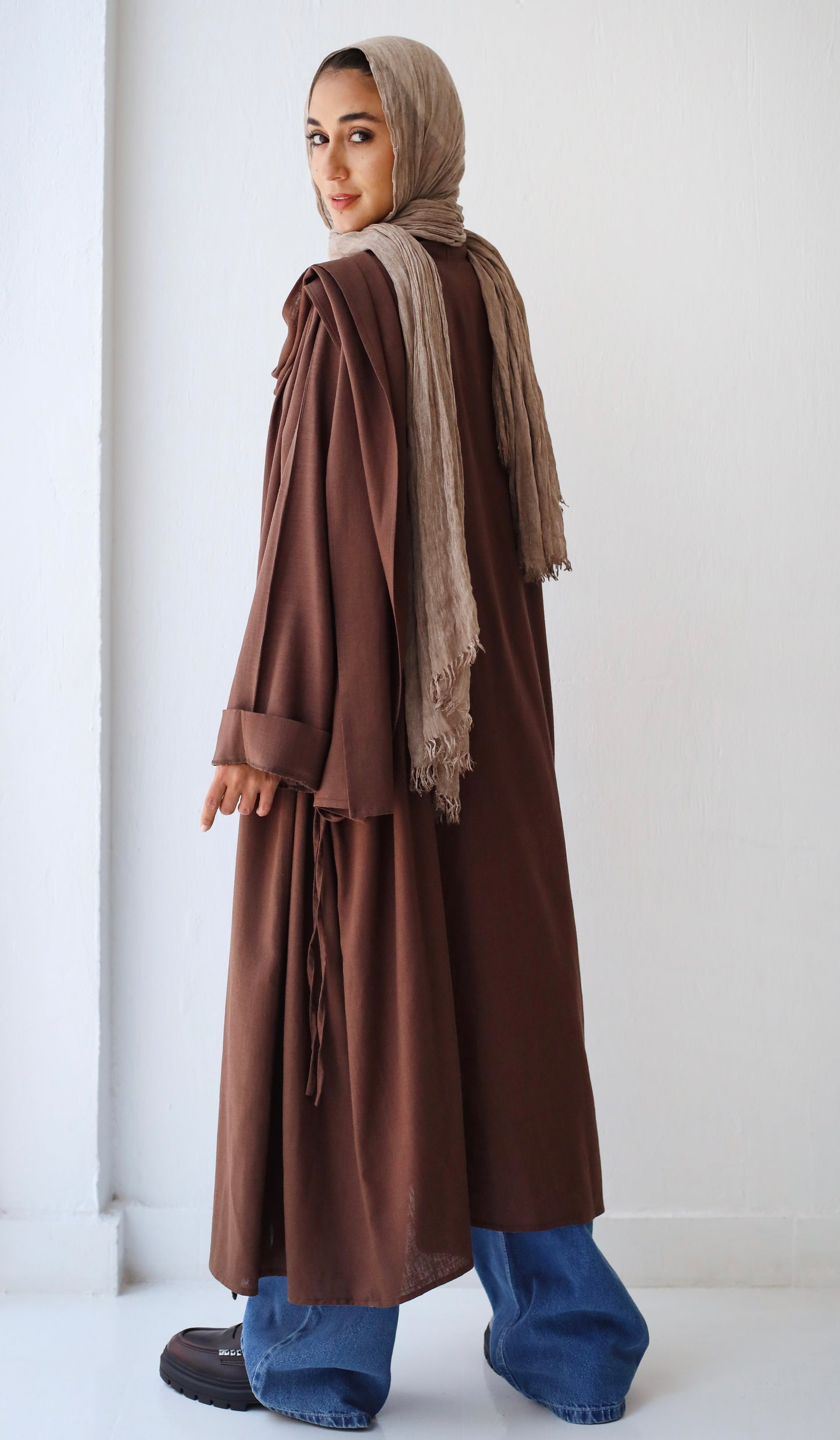 Linen Kont cardigan (brown)
