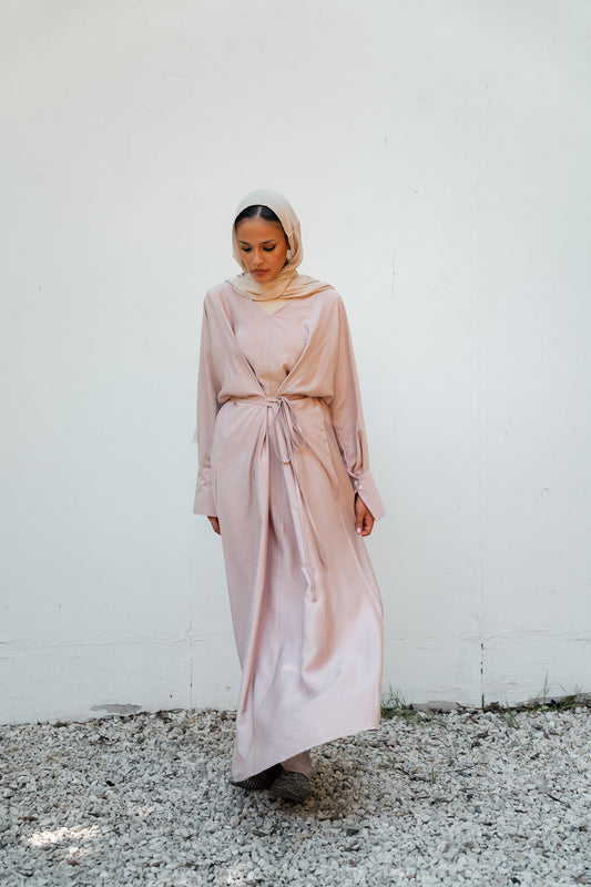 Soft knot dress (blush pink)