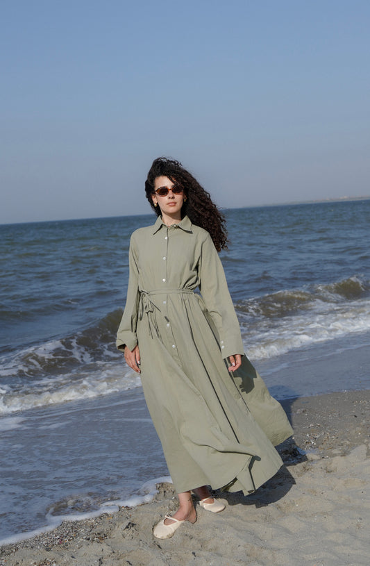 Lagoon Dress-Olive