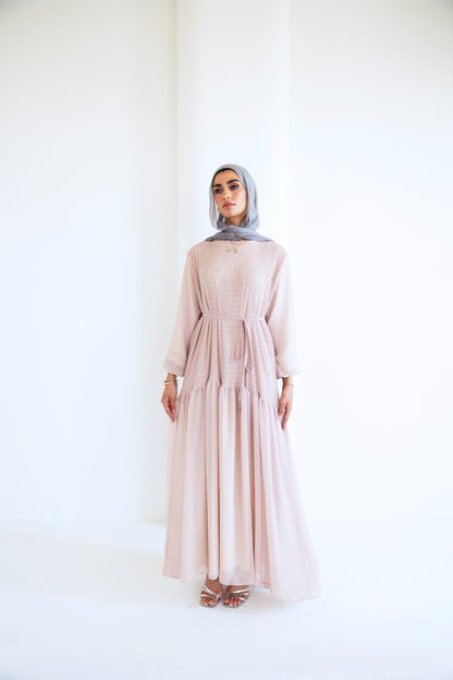 Flowy pleated dress (pink )