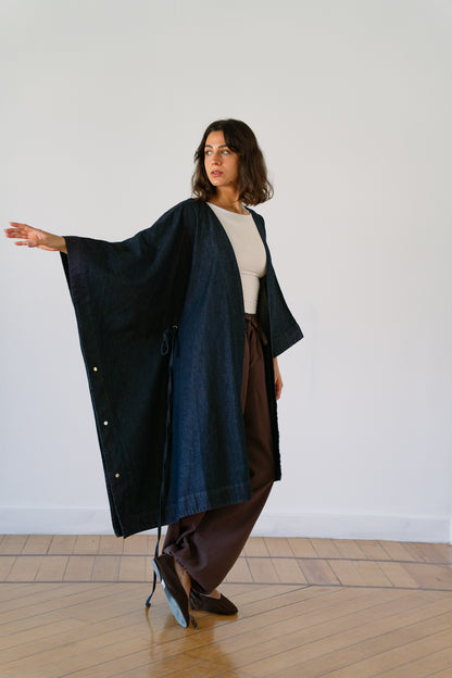 Denim cape