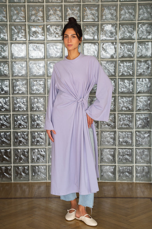 Soft knot Top-lavender