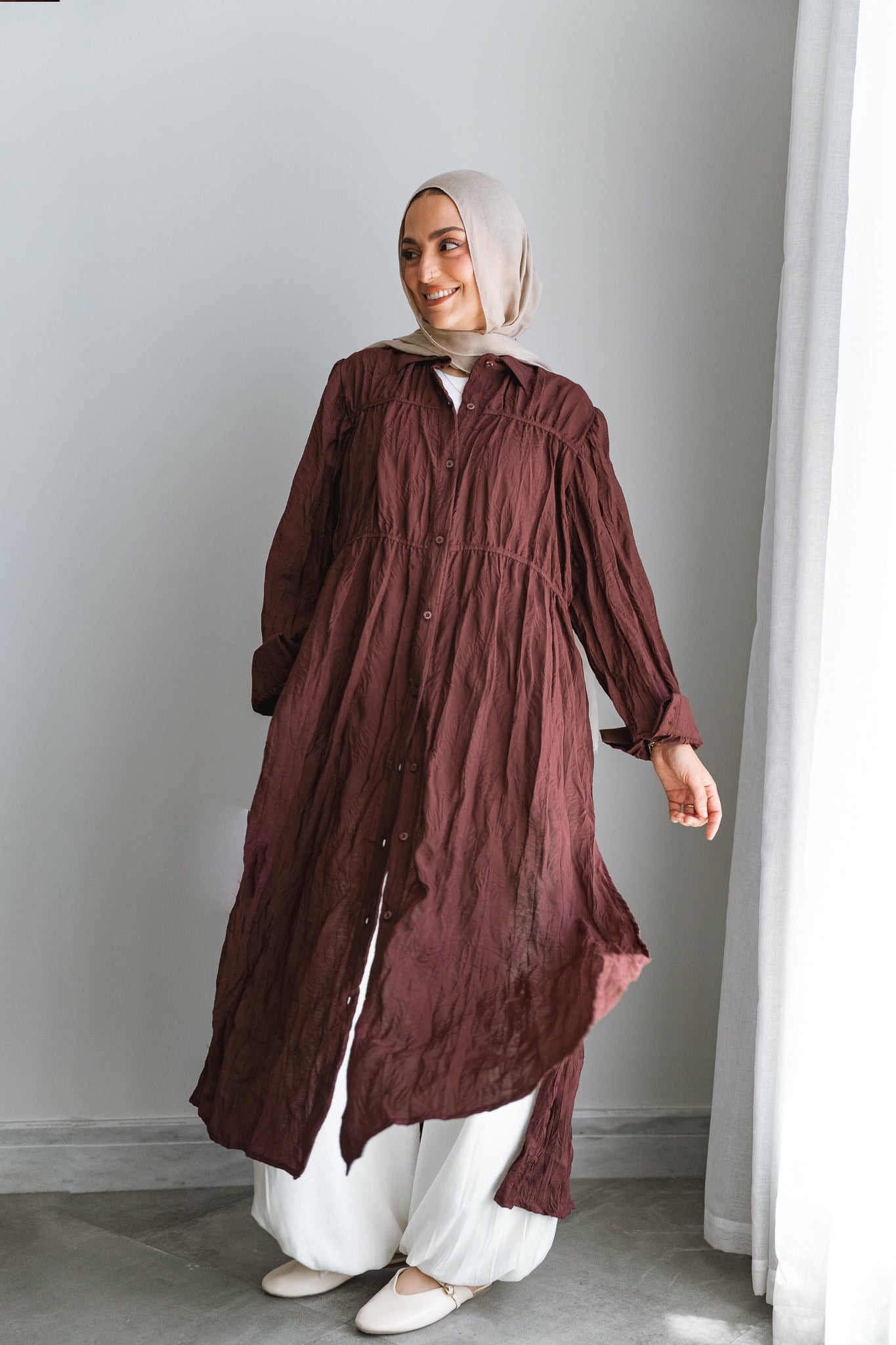 Crushed shirt-Maroon