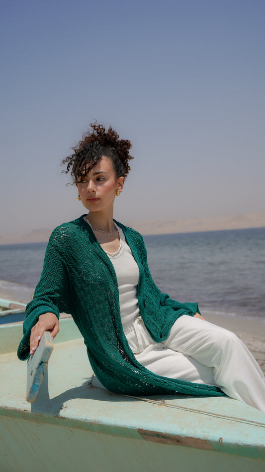 Coastal Cardigan-Green