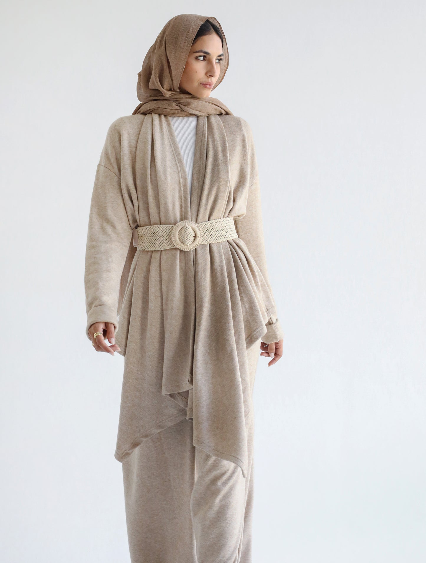 Knit Drape Set -Beige