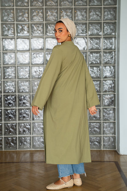 Soft knot Top-Olive