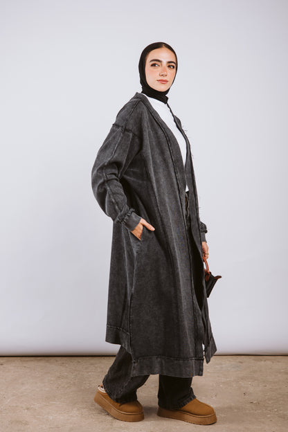 Milton Cardigan - Black Wash