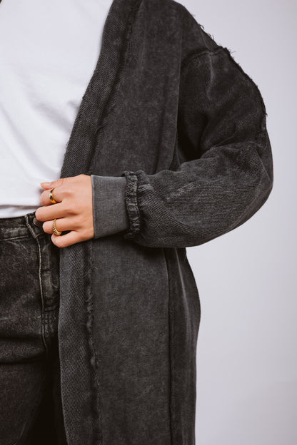 Milton Cardigan - Black Wash