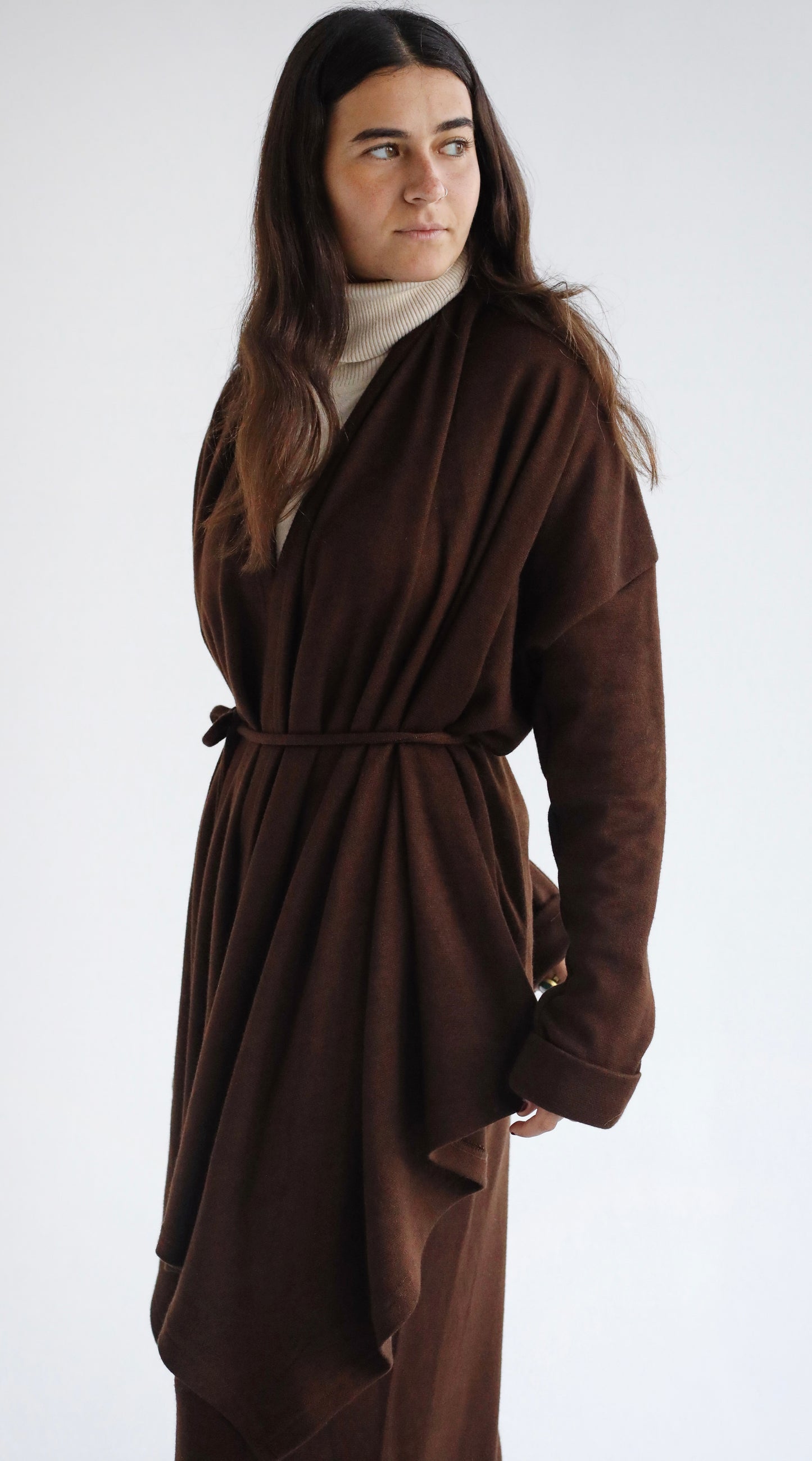 Knit Drape Set-Brown
