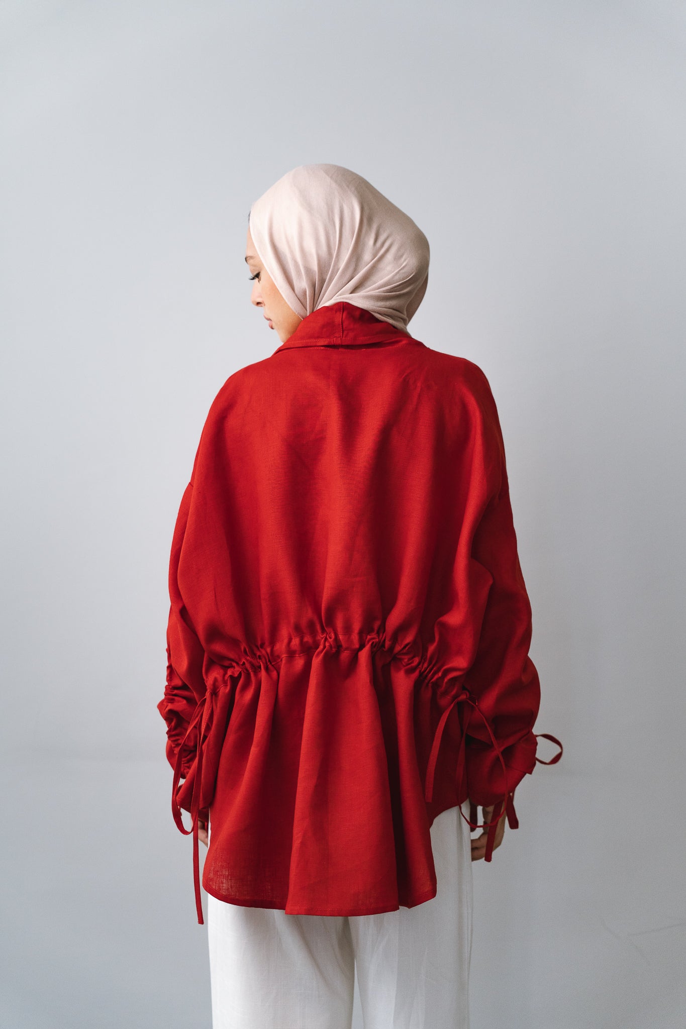 Pearl Cardigan-Red