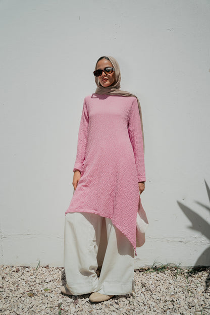 Crinkle high low-top ( pink )