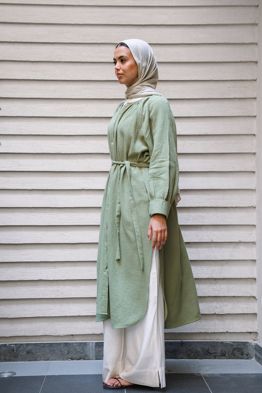 Muslin Breeze Shirt-Olive