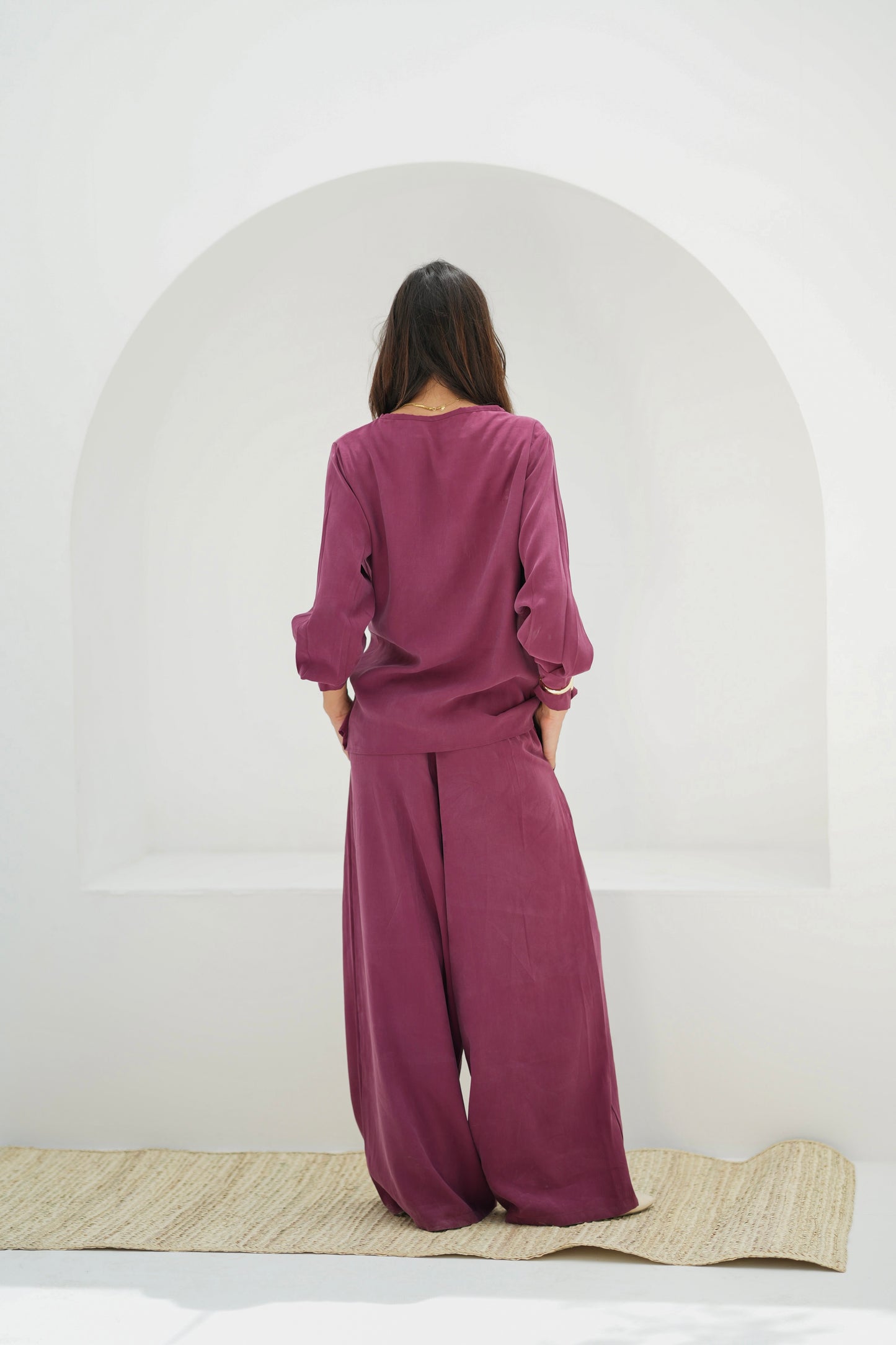 Flowing Set-Burgandy